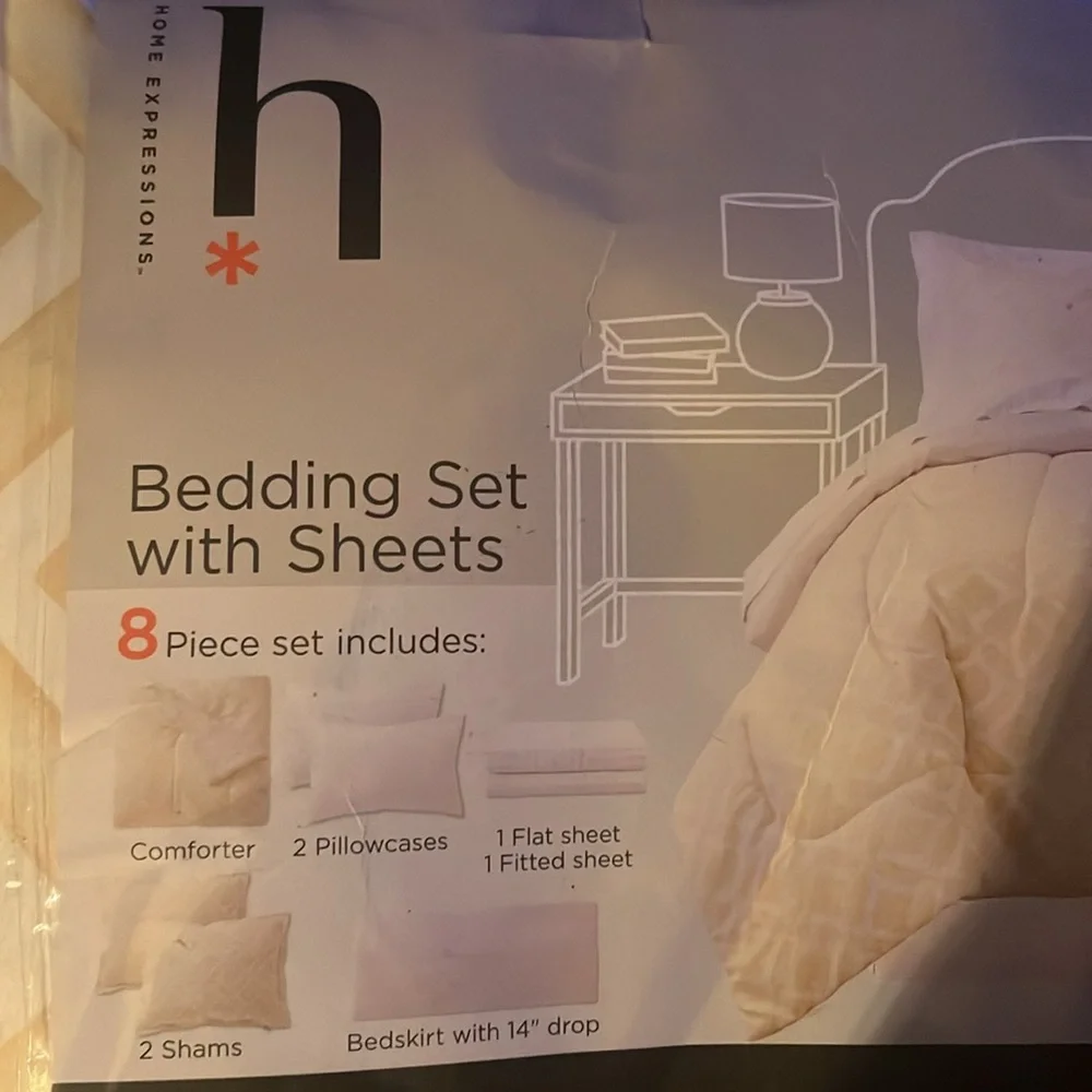 Home Expressions Full size 8pc comforter set
